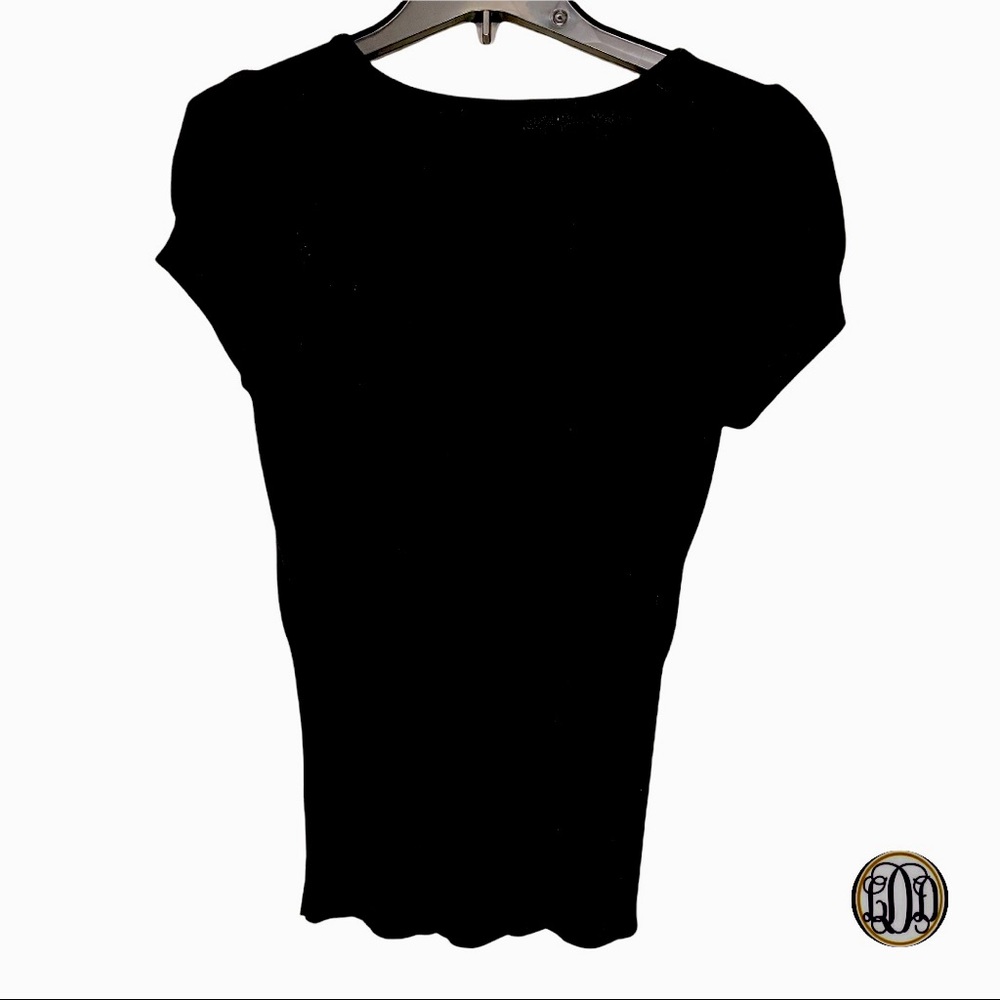 Express Cap Sleeve VNeck  Black Sweater Wide Waist Size M